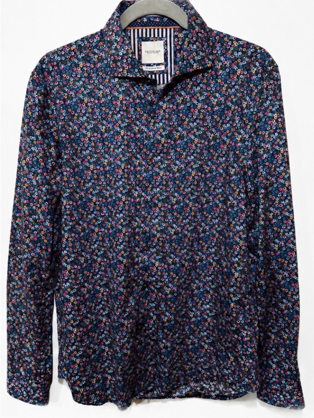 Cactus Man Ricky Singh Floral Button-Up Shirt Men’s Medium 100% Cotton
